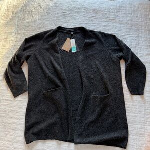 Vero Moda Curve Sallie Textured Cardigan Sweater Black Grey 2X NWT NEW